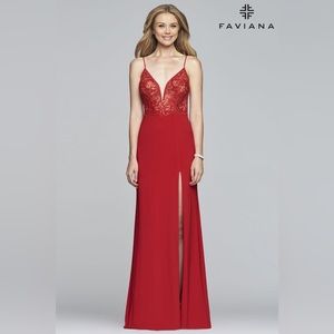 Faviana Red Prom dress - size 0